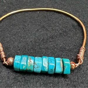Turquoise and Copper Bracelet